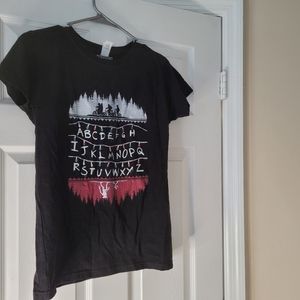 Stranger Things Woman's Size Medium Alphabet T Shirt New